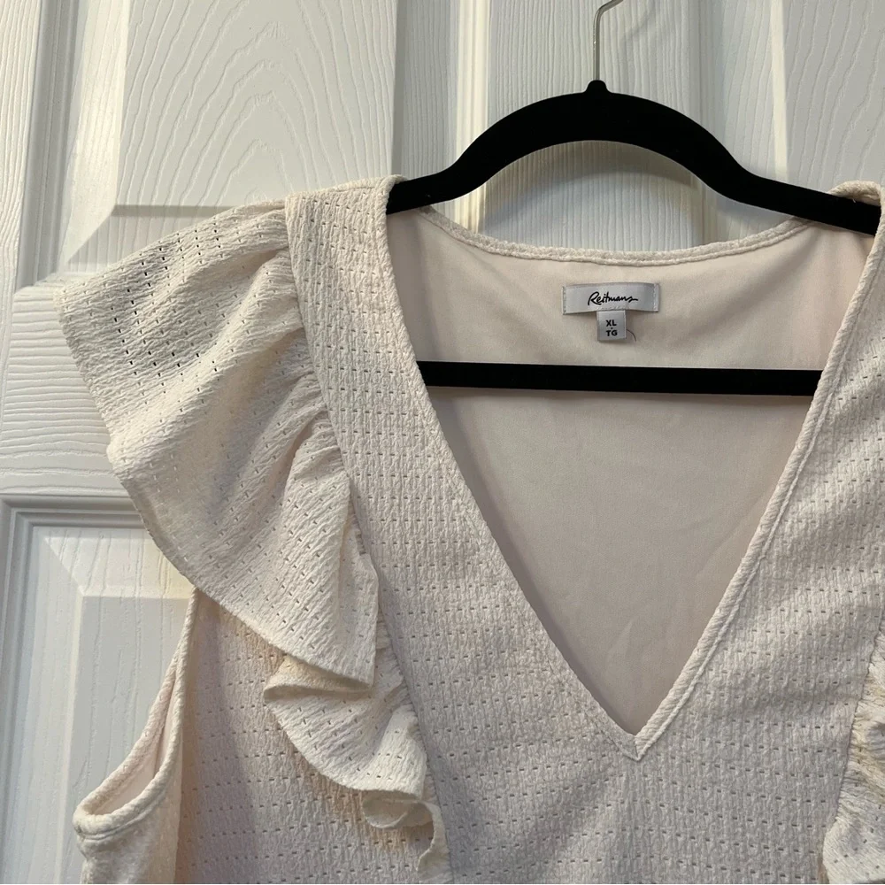 Cream Dress with Ruffles - Picture 4 of 8